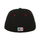 Exclusive New Era 59Fifty Manzanas Luchadoras Fort Wayne Hat - 2T Black, Kelly Green