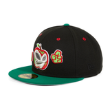 Exclusive New Era 59Fifty Manzanas Luchadoras Fort Wayne Hat - 2T Black, Kelly Green