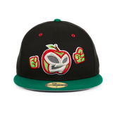 Exclusive New Era 59Fifty Manzanas Luchadoras Fort Wayne Hat - 2T Black, Kelly Green