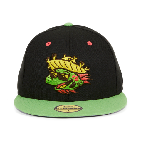 Exclusive New Era Playeros De Harrisburg Hat - 2T Black, Lime Green