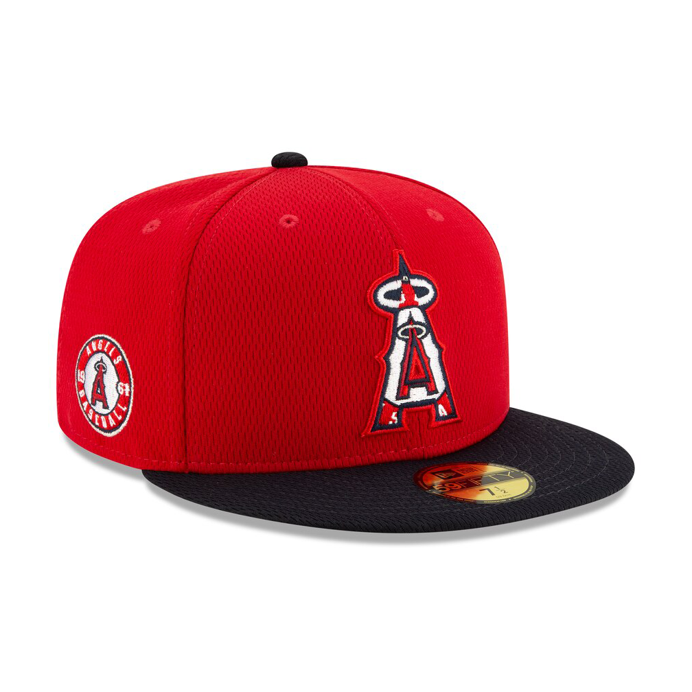 New Era 59Fifty Los Angeles Angels Spring Training 2020 Game Hat - 2T Red, Navy