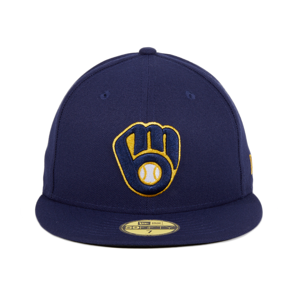 New Era 59Fifty Authentic Collection Milwaukee Brewers On-Field Game Hat - Navy