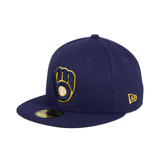 New Era 59Fifty Authentic Collection Milwaukee Brewers On-Field Game Hat - Navy