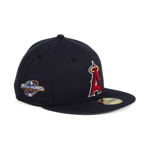 Exclusive New Era 59Fifty Los Angeles Angels 2002 World Series Hat - Navy