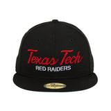 Exclusive 59Fifty Texas Tech Script Hat - Black