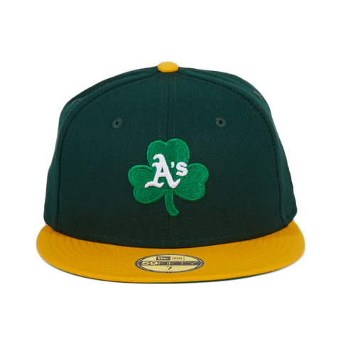 Exclusive New Era 59Fifty Oakland Athletics Shamrock Hat - 2T Gold, Green