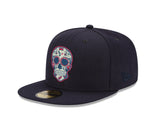 Pre-Order Exclusive New Era 59Fifty Houston Texans Sugar Skull Hat - Navy