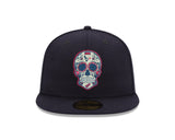 Pre-Order Exclusive New Era 59Fifty Houston Texans Sugar Skull Hat - Navy