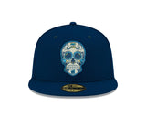 Pre-Order Exclusive New Era 59Fifty Los Angeles Chargers Sugar Skull Hat - Navy