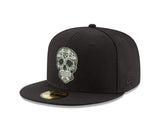 Pre-Order Exclusive New Era 59Fifty Oakland Raiders Sugar Skull Hat - Black