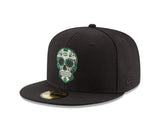 Pre-Order Exclusive New Era 59Fifty New York Jets Sugar Skull Hat - Black