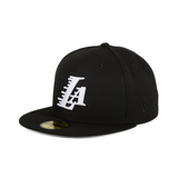 Exclusive New Era 59Fifty Los Angeles Lakers LA Hat - Black