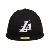 Exclusive New Era 59Fifty Los Angeles Lakers LA Hat - Black