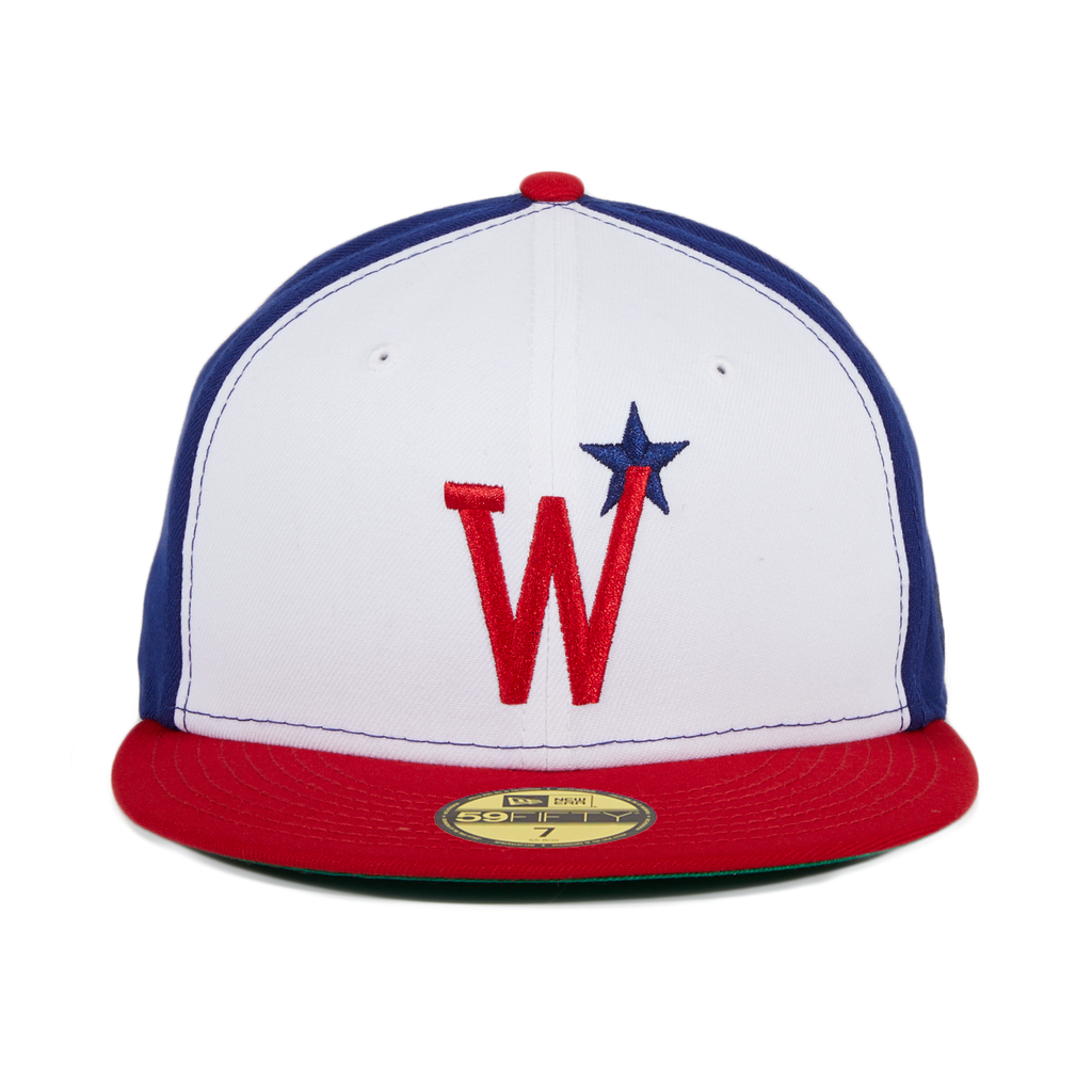 Exclusive New Era 59Fifty Washington Stars Prototype Rail Hat - White, Royal, Red