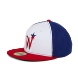 Exclusive New Era 59Fifty Washington Stars Prototype Rail Hat - White, Royal, Red