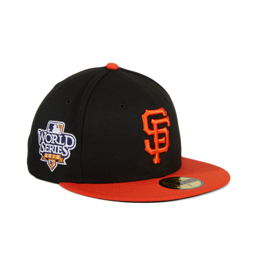 New Era 59Fifty San Francisco Giants 2010 World Series Patch Hat - Black, Orange