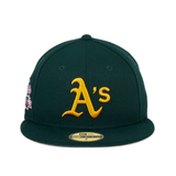 Exclusive New Era 59Fifty Oakland Athletics 1989 World Series Patch Hat - Green