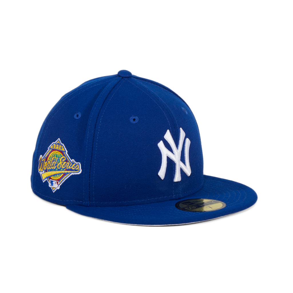 Exclusive New Era 59Fifty New York Yankees 1996 World Series Patch Hat - Royal, White