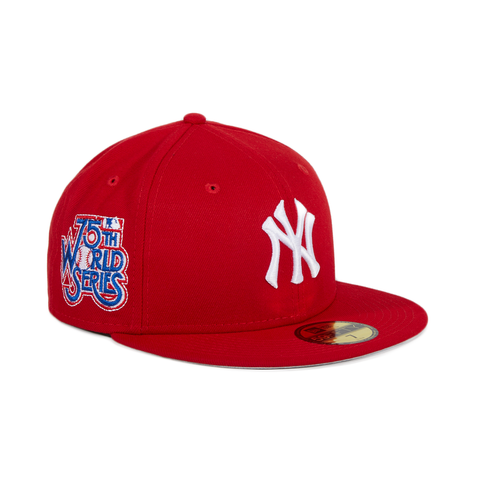 Exclusive New Era 59Fifty New York Yankees 1978 World Series Patch Hat - Red, White