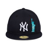 Exclusive New Era 59Fifty New York Yankees Liberty Hat - Navy, White