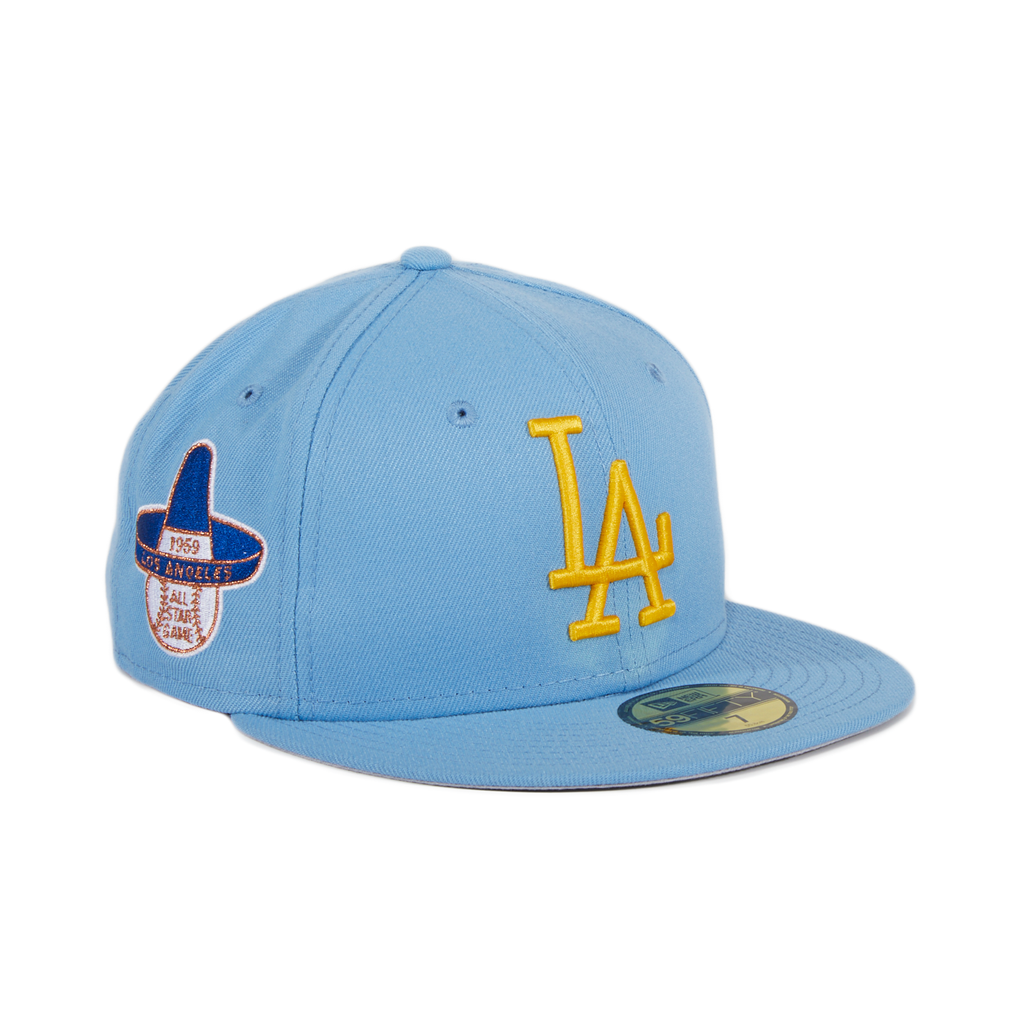 Los Angeles Dodgers New Era Light Yellow Under Visor 59FIFTY Fitted Hat -  Pink