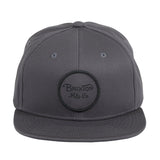 Brixton Wheeler Snapback Hat - Charcoal