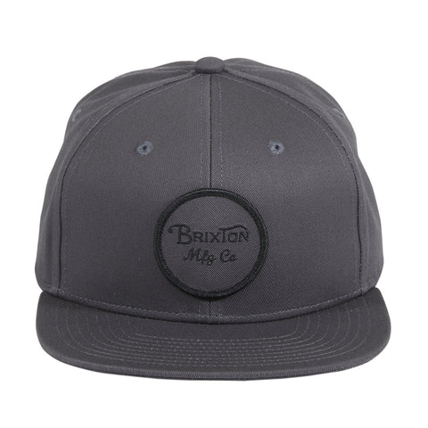 Brixton Wheeler Snapback Hat - Charcoal