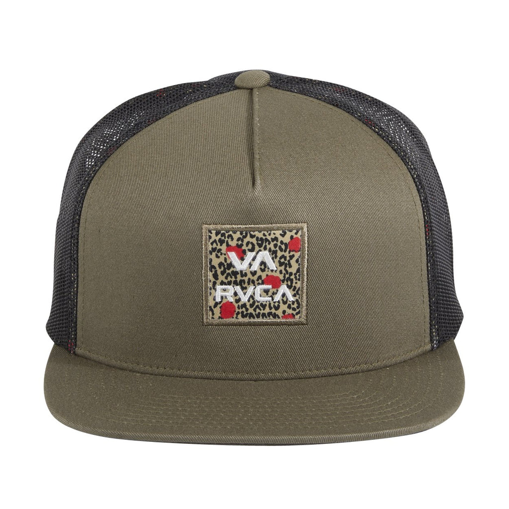 RVCA Atw Print Trucker Snapback Hat - Olive