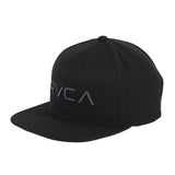 RVCA Twill Snapback Hat - Black, Charcoal