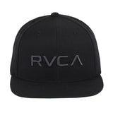 RVCA Twill Snapback Hat - Black, Charcoal