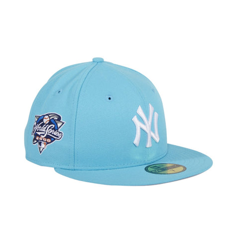 Pre-order Exclusive New Era 59Fifty New York Yankees 2000 World Series Patch Hat - Neon Blue