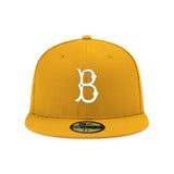 Pre-order Exclusive New Era 59Fifty Brooklyn Dodgers 1955 World Series Patch W/ Grey UV Hat - Gold, White