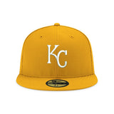 Pre-order Exclusive New Era 59Fifty Kansas City Royals 2015 World Series Patch W/ Grey UV Hat - Gold, White