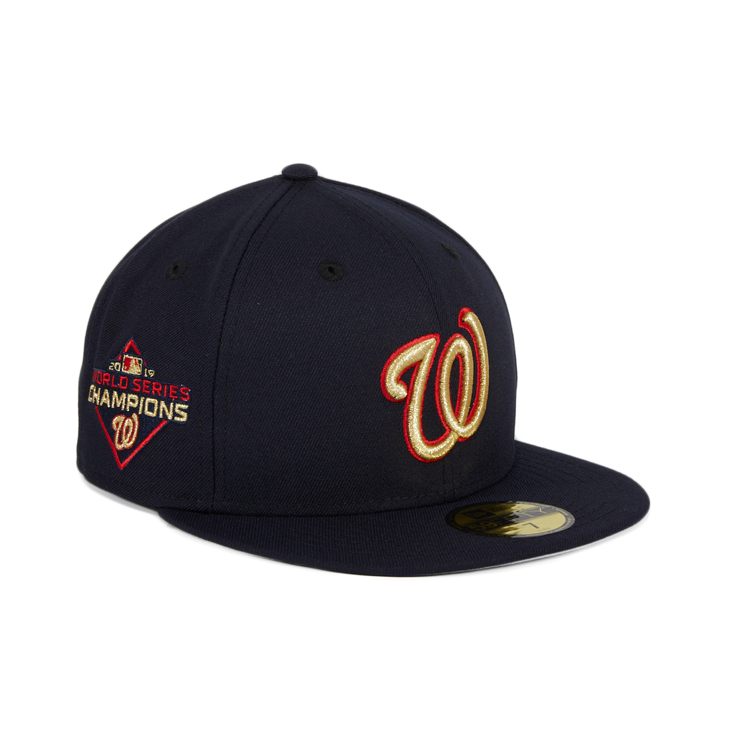 Pre-order Exclusive New Era 59Fifty Washington Nationals World Series 2019 Champions Patch Hat - Navy