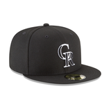 Pre-order Exclusive New Era 59Fifty Colorado Rockies Pink Undervisor Hat - Black, White