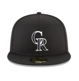 Pre-order Exclusive New Era 59Fifty Colorado Rockies Pink Undervisor Hat - Black, White