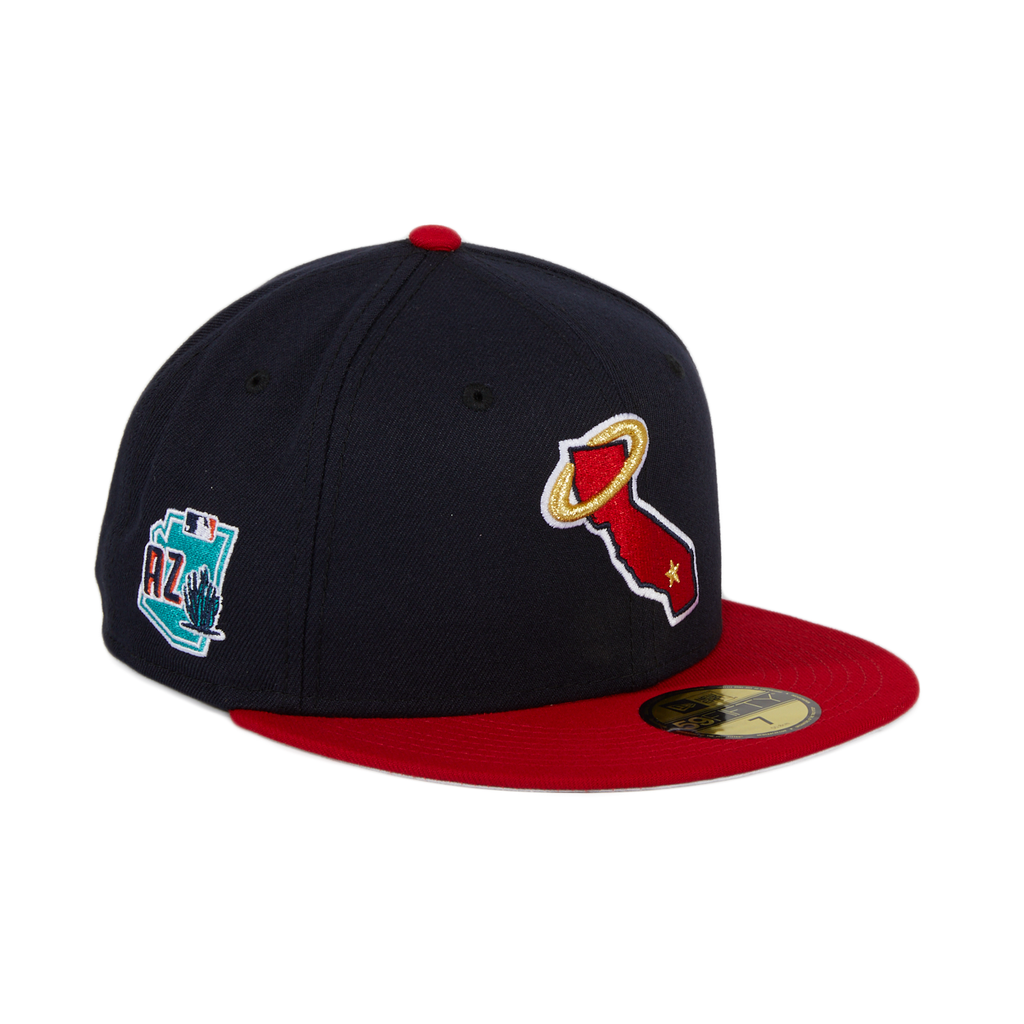 Pre-Order Exclusive New Era 59Fifty Los Angeles Angels State Spring Training 2020 Patch Hat - 2T Navy, Red