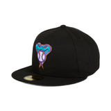 Pre-Order Exclusive New Era 59Fifty Arizona Diamondbacks Snake Head Spring Training 2020 Patch Hat - Black, Teal, & Purple