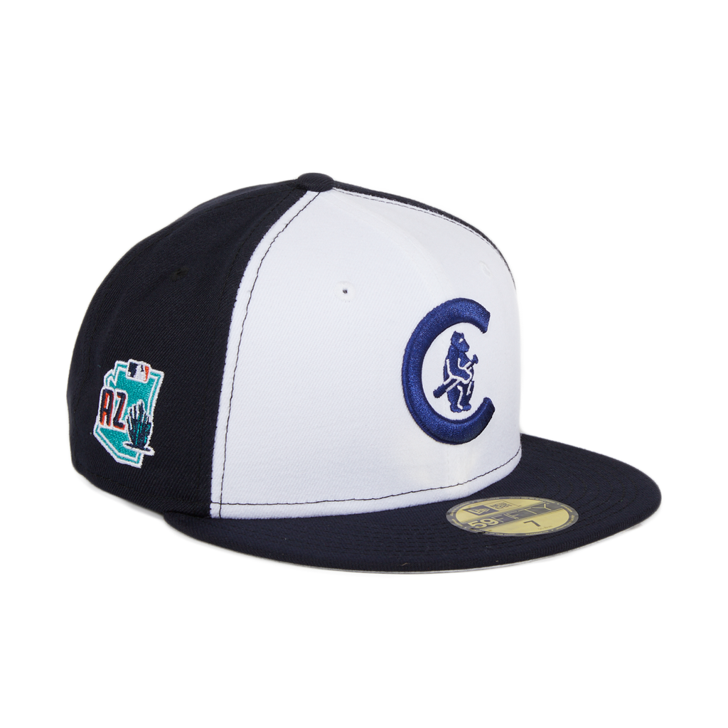 Pre-Order Exclusive New Era 59Fifty Chicago Cubs 1911 Spring Training 2020 Patch Rail Hat - White, Navy