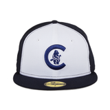 Pre-Order Exclusive New Era 59Fifty Chicago Cubs 1911 Spring Training 2020 Patch Rail Hat - White, Navy