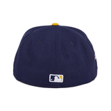 Pre-Order Exclusive New Era 59Fifty Tampa Bay Rays Alternate Spring Training 2020 Patch Rail Hat - Light Blue, Light Navy & Gold