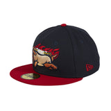 New Era 59Fifty Pawtucket Hot Wiener Hat - 2T Navy Red