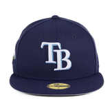 New Era 59Fifty Tampa Bay Devil Rays 2008 World Series Patch Hat - Light Navy