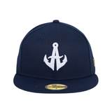 Pre-order New Era 59Fifty Hillside Anchorage Hat - Navy, White