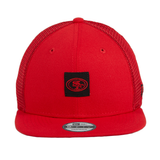 New Era 9Fifty San Francisco 49ers Shanahan Logo Trucker Snapback Hat - Red