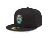 Pre-order Exclusive New Era 59Fifty Chicago Cubs Neon Sugar Skull Hat - Black