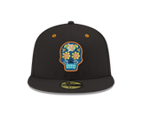 Pre-order Exclusive New Era 59Fifty Detroit Tigers Neon Sugar Skull Hat - Black