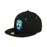 Pre-order Exclusive New Era 59Fifty Los Angeles Dodgers Neon Sugar Skull Hat - Black