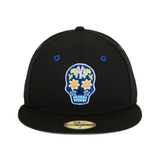 Pre-order Exclusive New Era 59Fifty New York Yankees Neon Sugar Skull Hat - Black