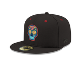 Pre-order Exclusive New Era 59Fifty Washington Nationals Neon Sugar Skull Hat - Black